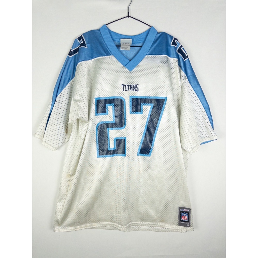 Vintage Reebok NFL Tennessee Titans Eddie George #27 Jersey Mens XL Whit
